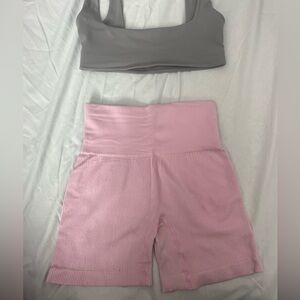 Pink biker shorts